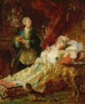 Louis XV and Madame Dubarry (oil on canvas)