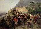The Injured Garibaldi (1807-82) in the Aspromonte Mountains (oil on canvas)