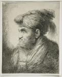 Bearded Man Wearing a Turban, 1647-51 (etching)
