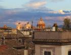 Rooftop sunset in Rome