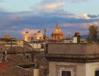 Rooftop sunset in Rome