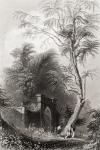 The Tomb of Washington, Mount Vernon, USA. George Washington, 1732-1799. First President of the United States From a 19th century print engraved by J Cousen after W H Bartlett