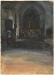 Spanish Church Interior, c.1880 (watercolour on wove paper)