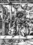 The Men's Bath, c.1498 (woodcut) (b/w photo)