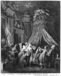 The bride's going-to-bed ceremony, engraved from Jean-Michel Moreau, said the Young (1741-1814) (b/w photo)