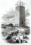 View of Washington Monument as it now Appears, from 'Gleason's Pictorial Drawing-Room Companion', engraved by Frank Leslie, 1854 (engraving) (b&w photo)