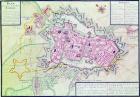 Map of the town of Lille, from 'Atlas et Histoire de Lille' (pen & ink & w/c on paper)