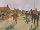 The Parade, or Race Horses in front of the Stands, c.1866-68 (oil on paper)