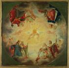 Glory of St. Genevieve, study for the cupola of the Pantheon, c.1812 (oil on canvas)