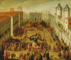 Tournament in Piazza Castello in honour of the wedding of Victor Amadeus I and Christine of France, 1619 (oil on canvas)