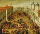 Tournament in Piazza Castello in honour of the wedding of Victor Amadeus I and Christine of France, 1619 (oil on canvas)