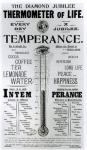 The Diamond Jubilee Thermometer of Life, printed by M. M. Whelan and Company, 1897 (engraving) (b/w photo)