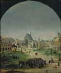 The Cemetery of the Innocents and the Mass Grave During the Reign of Francois I (oil on canvas)