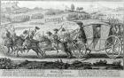 The Highland Chase, 21st  February 1745 (litho) (b/w photo)