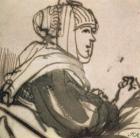 Portrait of Saskia, 1634 (ink and wash on paper)