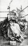 Virgin and Child seated on a grass bench, 1503 (engraving)
