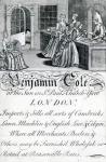 Trade Card, Benjamin Cole, London tradesman (engraving)