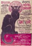 Poster advertising an exhibition of the 'Collection du Chat Noir' cabaret at the Hotel Drouot, Paris, May 1898 (colour litho)