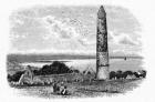 Round Tower and Ruins of St Declan's Church at Ardmore, c.1888 (engraving)