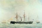 The French Battleship, 'La Gloire', 1880 (w/c on paper)