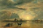 Beach Scene - Sunrise, c.1820 (w/c & pen over graphite on paper)