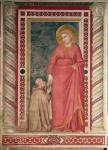 Bishop Pontano kneeling before St. Mary Magdalene, Magdalene Chapel, c.1320 (fresco)
