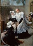 St. Vincent de Paul Helping the Plague-Ridden (oil on canvas)