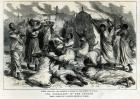 Women bewailing the garrison of Sinkat in the streets of Suakim, The Rebellion in the Soudan, from 'The Graphic', 8th March 1884 (engraving)