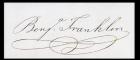 Signature of Benjamin Franklin (pen and ink on paper)