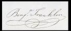 Signature of Benjamin Franklin (pen and ink on paper)