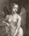 Eleanor "Nell" Gwyn, 1650  1687. English actress and mistress of King Charles II of England. Portrayed here as Cupid. From Illustrierte Sittengeschichte vom Mittelalter bis zur Gegenwart by Eduard Fuchs, published 1909.