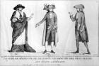 Ceremonial Costumes of the Deputies of the Trois Ordres aux Etats-Generaux, 4th May 1789 (engraving) (b/w photo)