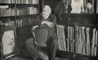 Edmond de Goncourt (1822-96) in his study (b/w photo)