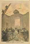 Fire in the Scene Dock of the Opera de Paris, from 'Le Petit Journal', 22nd January 1894 (coloured engraving)