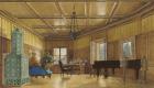 The Music Room of Archduchess Margarete, Princess of Saxony, in Schloss Ambras, 1870-9 (watercolour and gouache on wove paper)