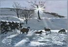 Winter Afternoon at Dentdale, 1991 (gouache)