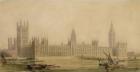 Perspective View of the new Houses of Parliament, c.1840s (w/c over graphite, gouache, pen and ink on paper)