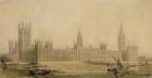 Perspective View of the new Houses of Parliament, c.1840s (w/c over graphite, gouache, pen and ink on paper)