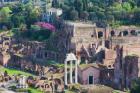 The Roman Forum ajd the three columns of the Temple of Castor and Pollux, Rome, Italy (photo)