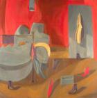 Red Bedroom, 2002, (oil on canvas)