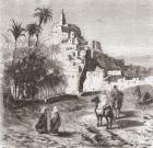 Town of Metlili Chaamba, Algeria North Africa in the 19th century. From Africa by Keith Johnston, published 1884.