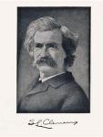 Mark Twain (pseudonym of Samuel Langhorne Clemens) (1835-1910) (engraving)