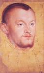 Portrait of Augustus I (1526-86) Elector of Saxony (oil, gouache & w/c on paper)
