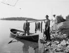 A Morning's catch in the Adirondacks, c.1903 (b/w photo)