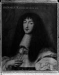 Portrait of Philippe (1640-1701) Duc d'Orleans (oil on canvas) (b/w photo)
