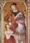 Virgin and Child with SS. Gregory and Martin, detail of St. Martin, 1517 (tempera on panel)