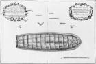 Plan of a vessel lined up to the false deck, illustration from the 'Atlas de Colbert', plate 14 (pencil & w/c on paper) (b/w photo)