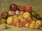 Pieces of Fruit (oil on oak panel)