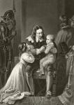 King Charles I of England bidding farewell to his children before his execution, from 'The National and Domestic History of England' by William Hickman Smith Aubrey (1858-1916) published London, c.1890 (litho)