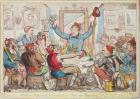 Modern Reformers in Council - or - Patriots Regaling, 1818 (colour etching)